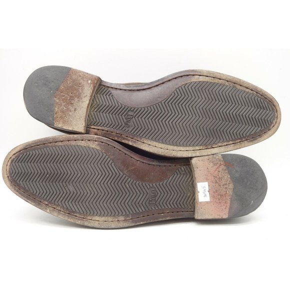 Polo Ralph Lauren Italy Brown Suede Lace Up Cap Toe Oxfords Shoes Men's 11 D - Picture 4 of 11